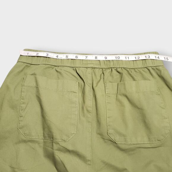 Pact Womens Organic Cotton Daily Twill Pant Olive Green Sz Med Casual Minimalist - Picture 10 of 13